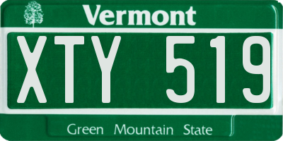 VT license plate XTY519