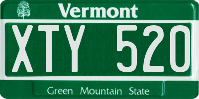 VT license plate XTY520