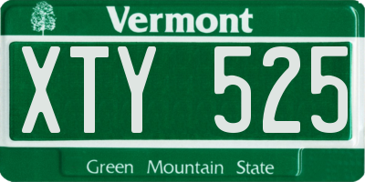 VT license plate XTY525