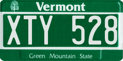 VT license plate XTY528