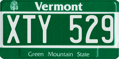 VT license plate XTY529