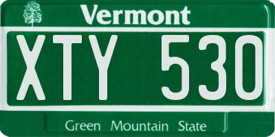 VT license plate XTY530