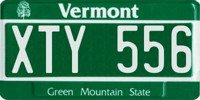 VT license plate XTY556
