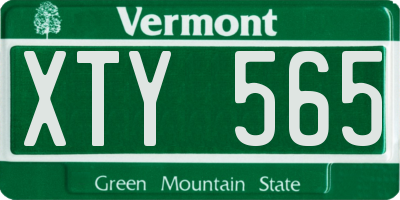 VT license plate XTY565