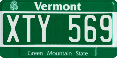 VT license plate XTY569