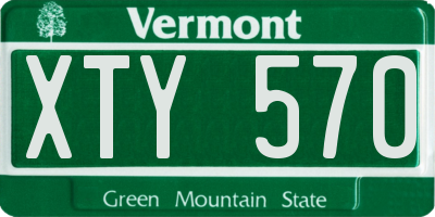 VT license plate XTY570