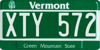 VT license plate XTY572