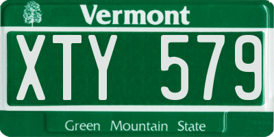 VT license plate XTY579