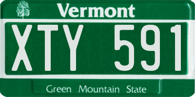 VT license plate XTY591
