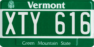 VT license plate XTY616