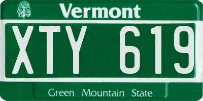 VT license plate XTY619