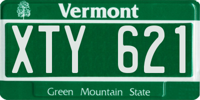 VT license plate XTY621