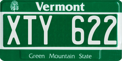 VT license plate XTY622