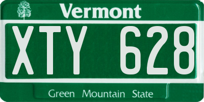 VT license plate XTY628