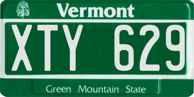 VT license plate XTY629