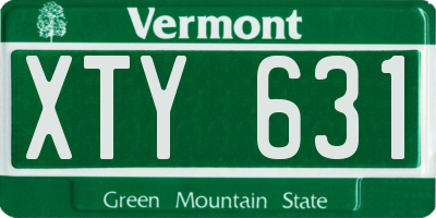 VT license plate XTY631