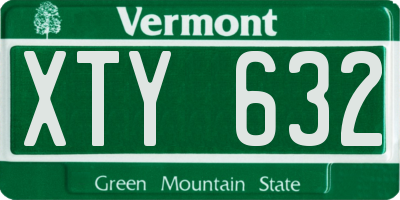 VT license plate XTY632