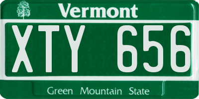 VT license plate XTY656