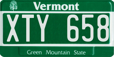 VT license plate XTY658
