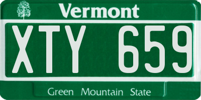 VT license plate XTY659