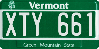 VT license plate XTY661