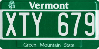 VT license plate XTY679