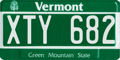 VT license plate XTY682