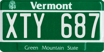 VT license plate XTY687