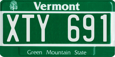 VT license plate XTY691