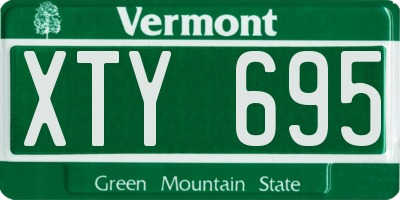 VT license plate XTY695