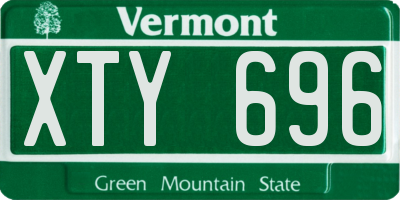 VT license plate XTY696
