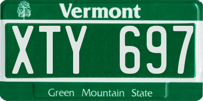 VT license plate XTY697