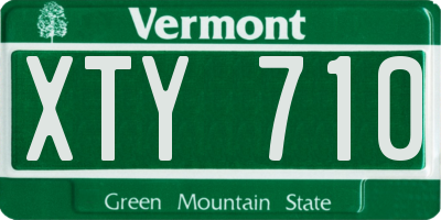 VT license plate XTY710