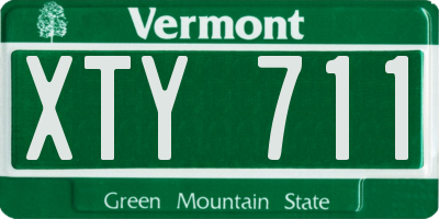 VT license plate XTY711