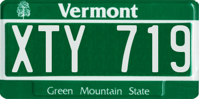 VT license plate XTY719