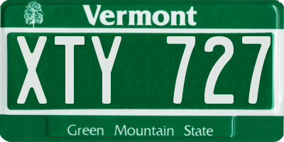 VT license plate XTY727