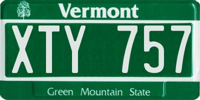VT license plate XTY757