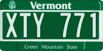 VT license plate XTY771