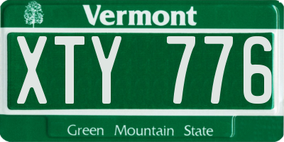 VT license plate XTY776