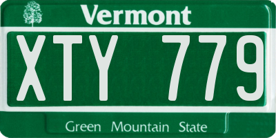 VT license plate XTY779