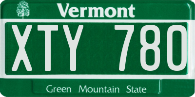 VT license plate XTY780