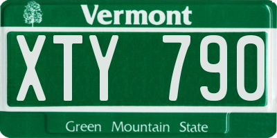 VT license plate XTY790