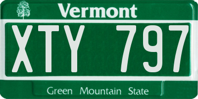 VT license plate XTY797