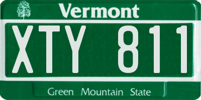 VT license plate XTY811