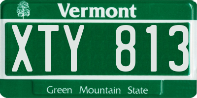 VT license plate XTY813