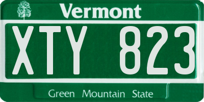 VT license plate XTY823