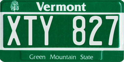 VT license plate XTY827