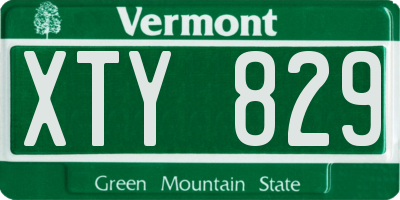 VT license plate XTY829