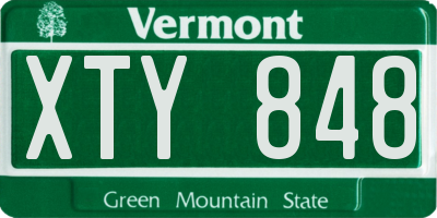 VT license plate XTY848
