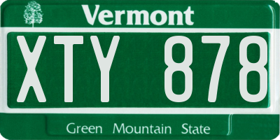 VT license plate XTY878
